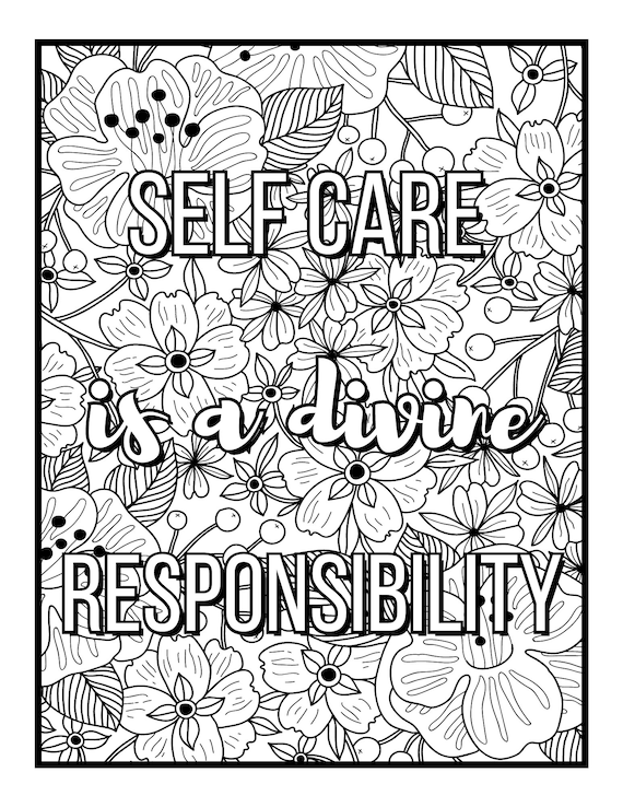 Affirmation adult quotes coloring book manifestation coloring pages for anxiety pages