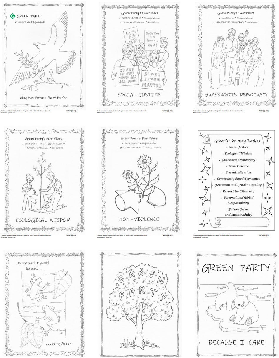 Pillars values coloring pages set