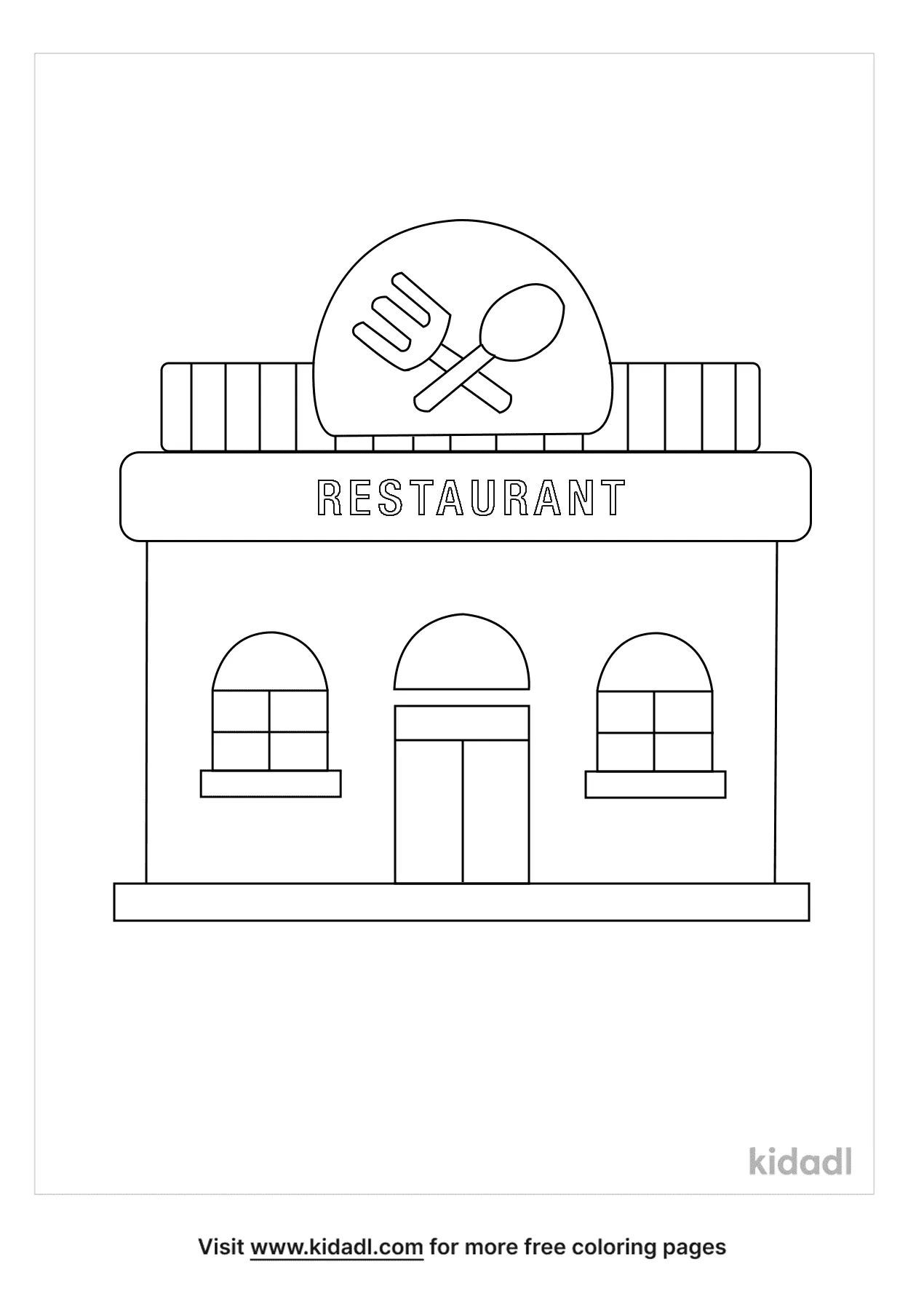Free restaurant coloring page coloring page printables