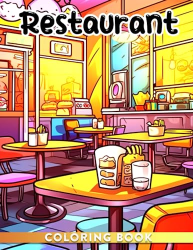 Restaurant coloring book coloring pages for kids adults or coloring enthusiasts with fun designs to relieve stress perfect as a gift for christmas or birthdays by jensen gould