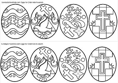 Middle school and junior high easter eggs coloring page challenge