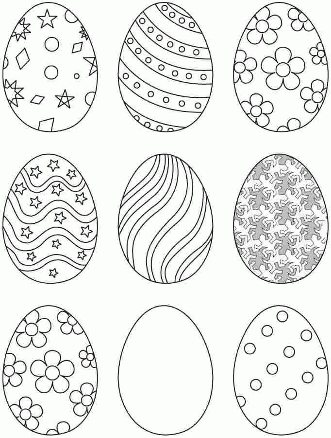 Printable free colouring pages easter egg for kids boys