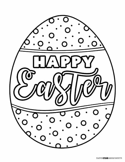 Easter egg coloring pages