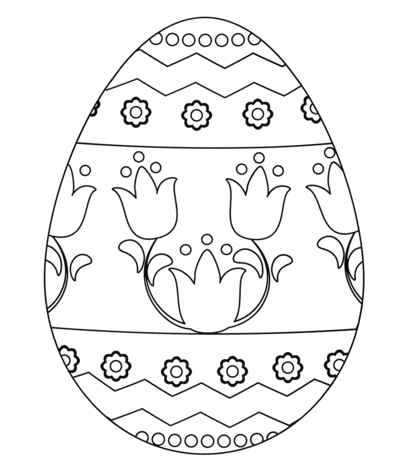 Easter eggs coloring pages printable for free download