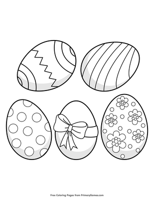 Easter eggs coloring page â free printable pdf from