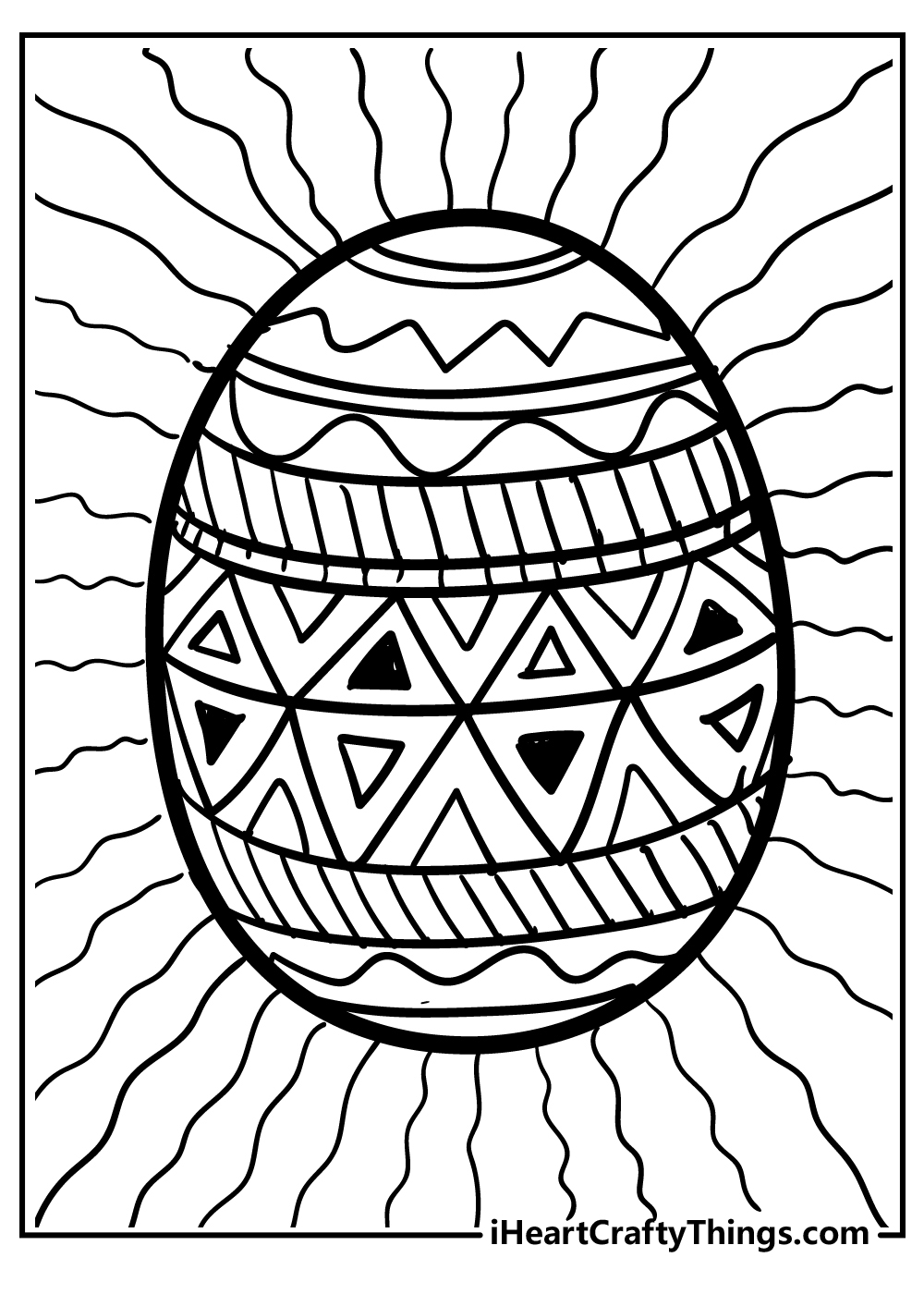 Easter egg coloring pages free printables