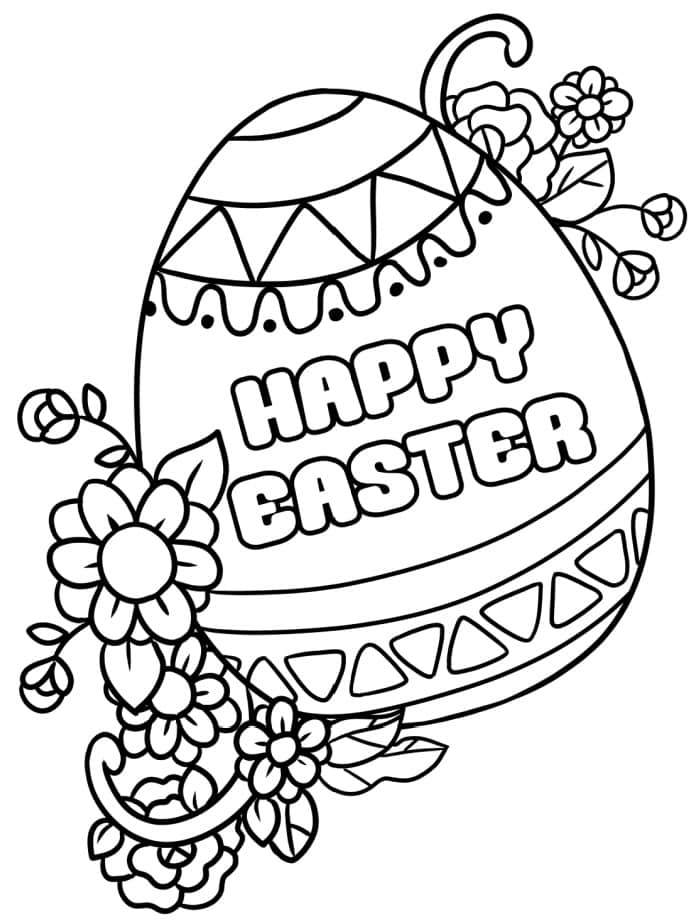 Free printable happy easter coloring pages