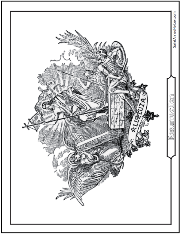 Jesus resurrection coloring page ââ glorious jesus coloring pages