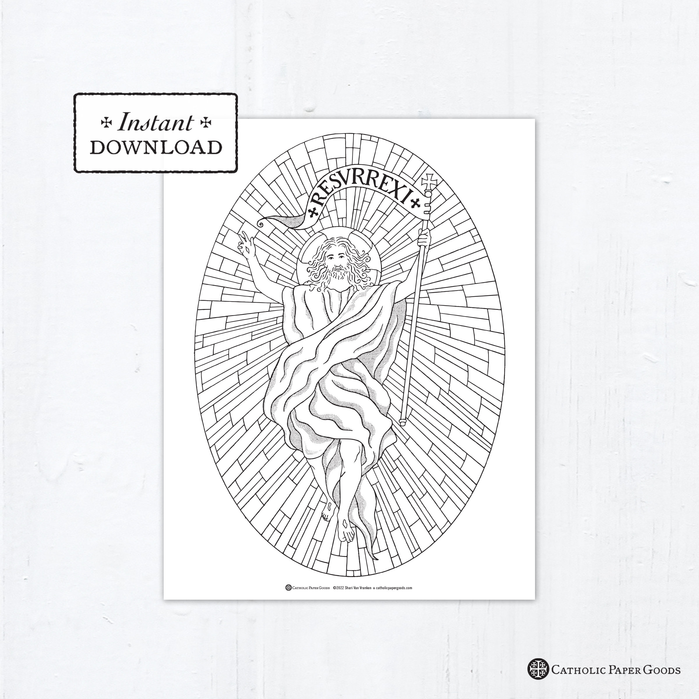 Catholic coloring page