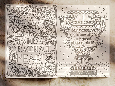 Vintage coloring book pages by lisa quine on