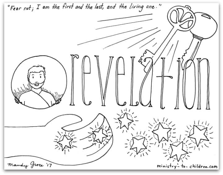 Revelation bible book coloring page