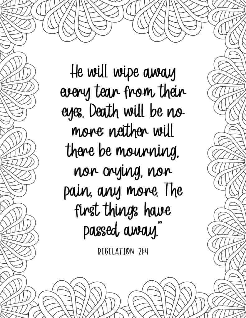 Printable bible verse coloring pages on hope