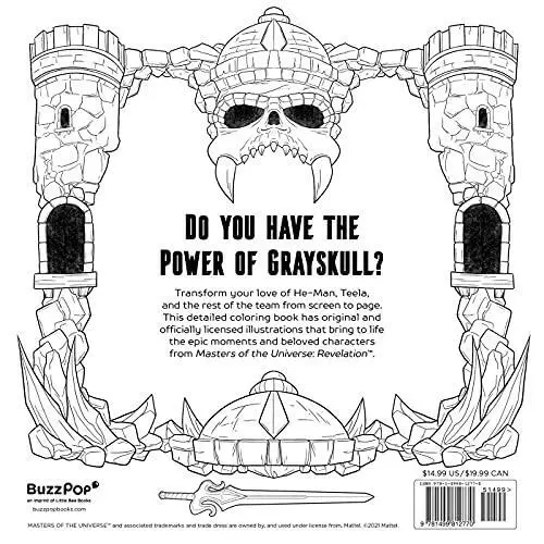 Masters of the universe revelation official coloring book essential gift for