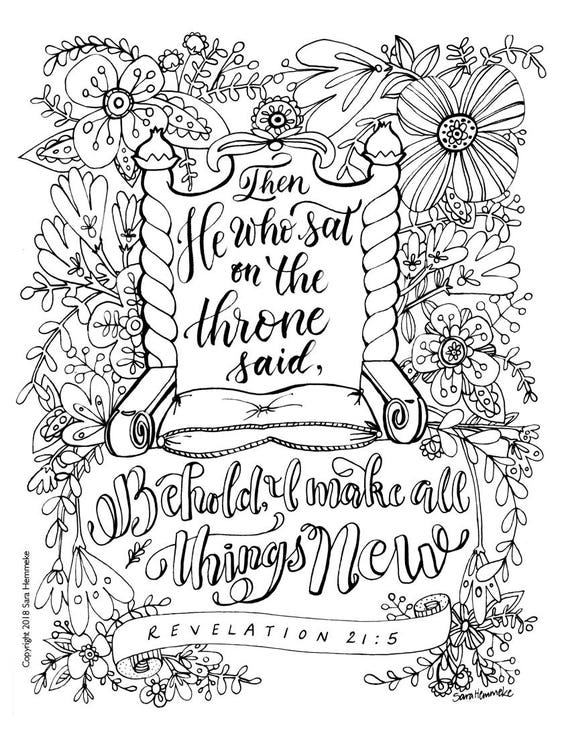 Coloring page bible verse revelation download