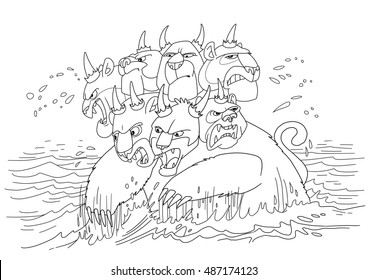 Beast revelation stock illustration