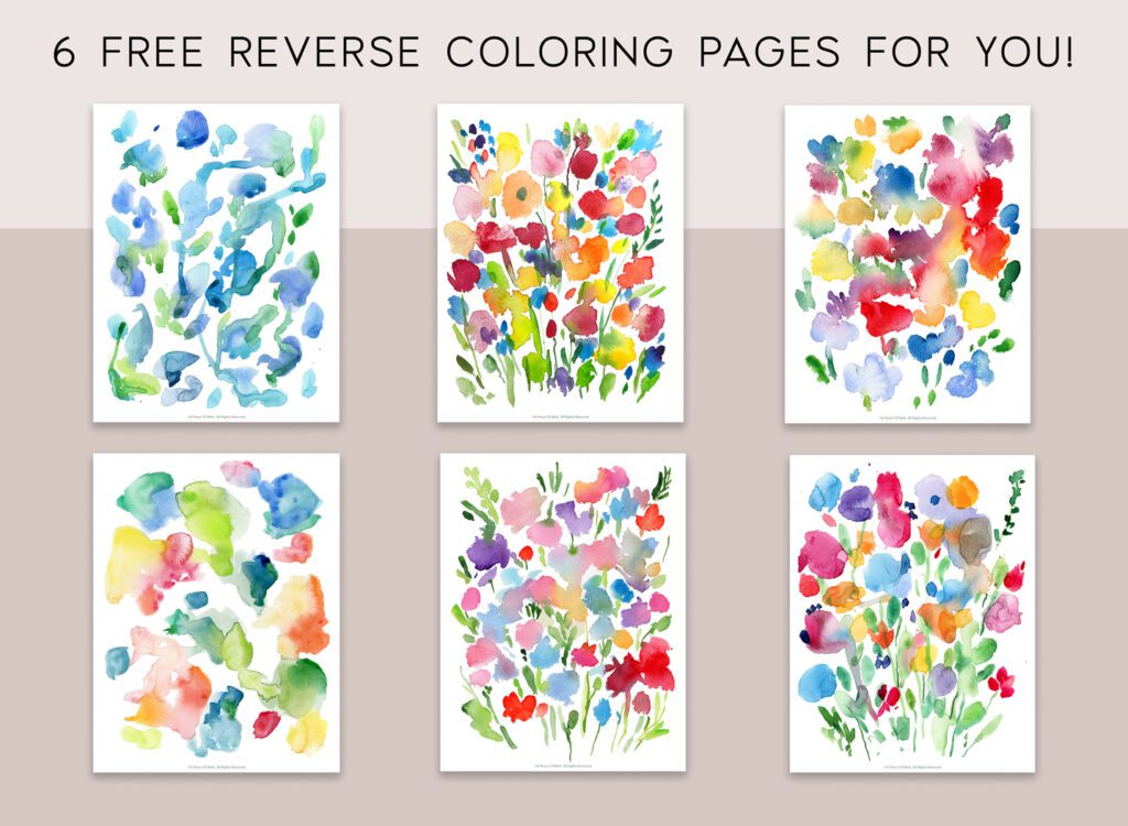 Try this easy creative project free reverse coloring pages