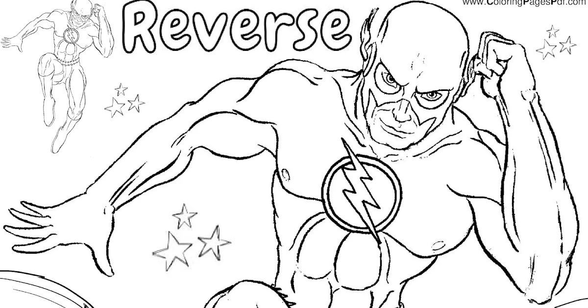 Reverse flash coloring pages rcoloringpagespdf