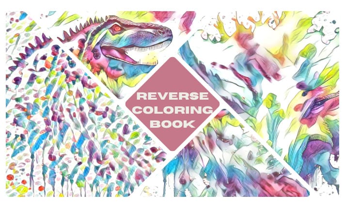 Create reverse coloring book pages by reversecoloring