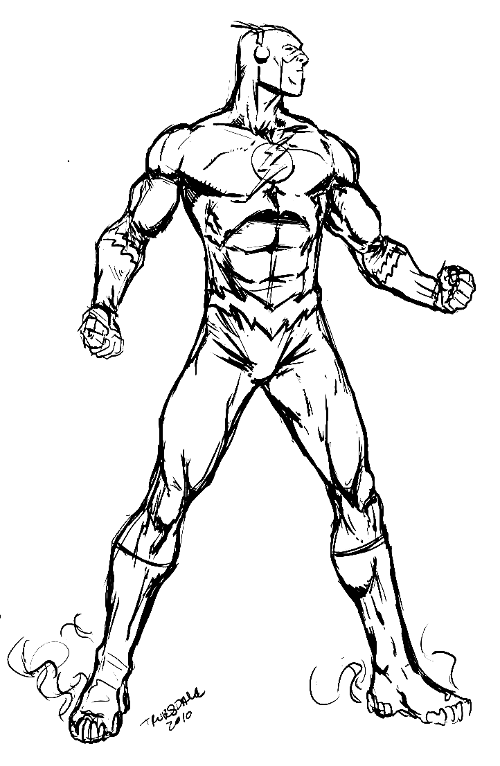 The flash coloring pages printable for free download