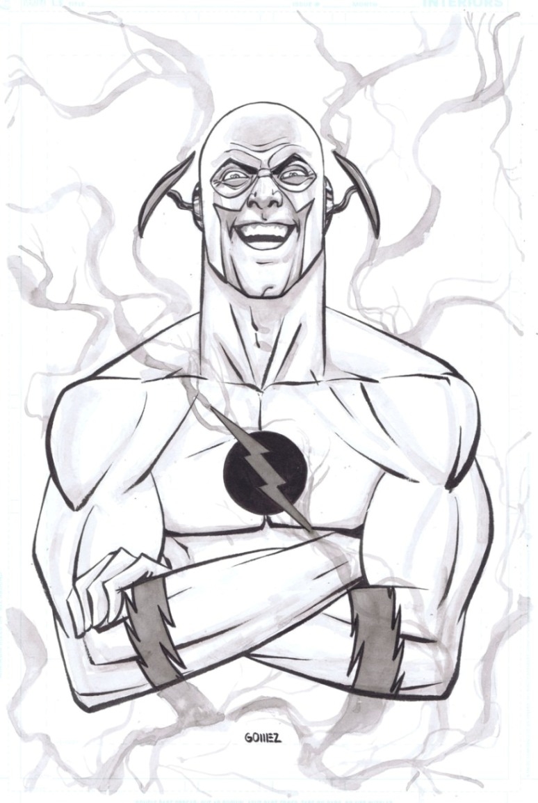 Sold reverse flash promo art by joel gomez in danny moraless zz