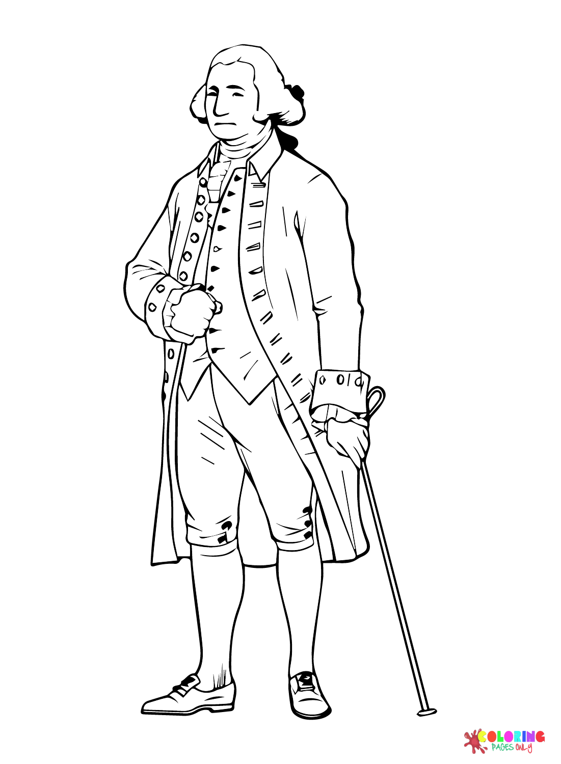 George washington coloring pages printable for free download