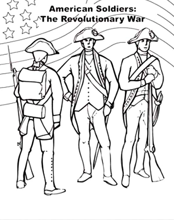 American flag on revolutionary war for independence day coloring pages download print online coloring pages for free â