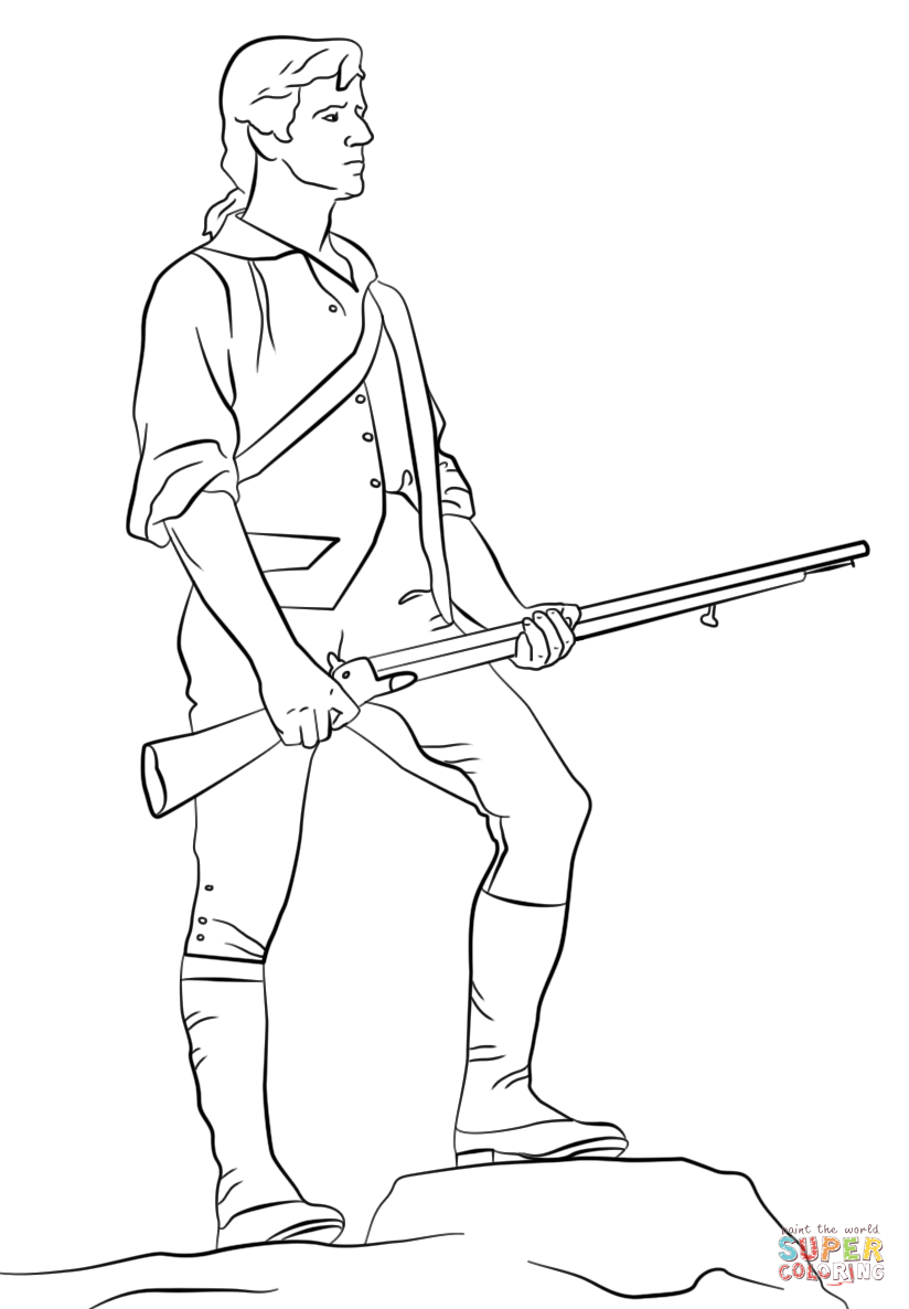 Lexington minutemen coloring page free printable coloring pages