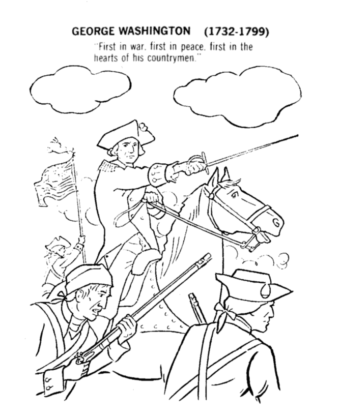 American revolution coloring page