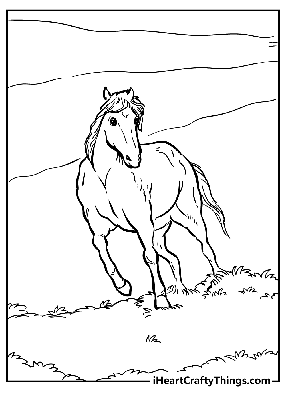 Horse coloring pages free printables