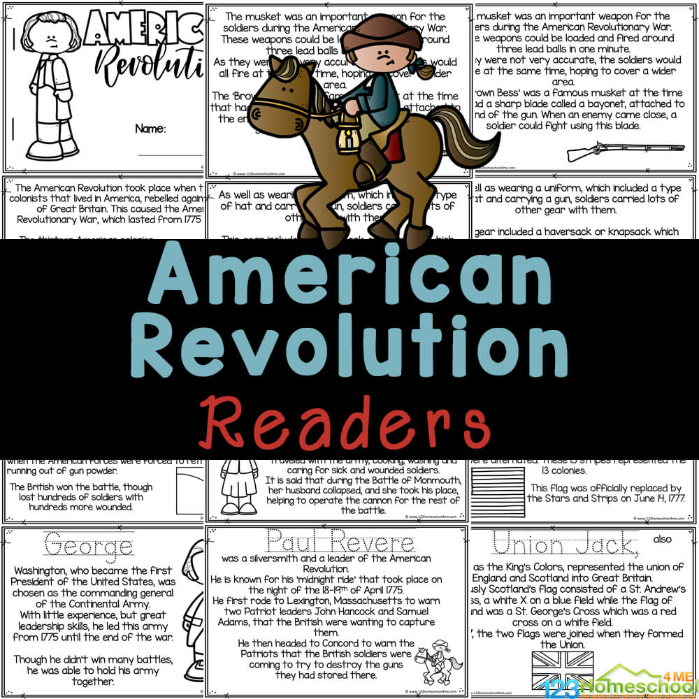 Free printable american revolutionary war for kids reader