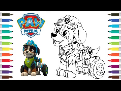 Paw patrol coloring book page rex paw patrol dino rescue coloring page