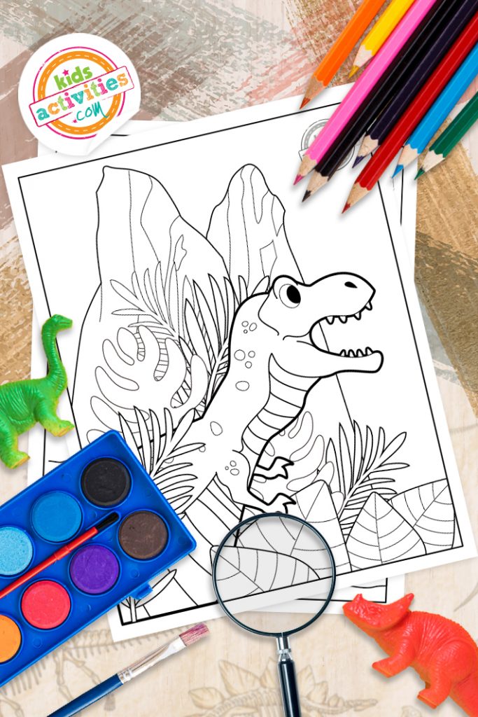 T rex coloring pages kids can print color kids activities blog