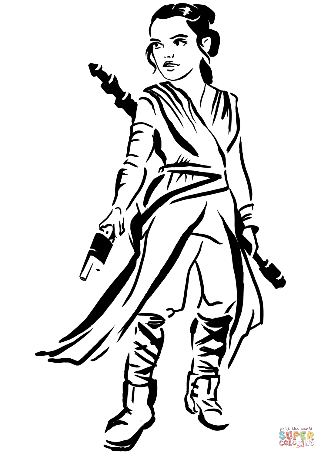 Rey coloring page free printable coloring pages