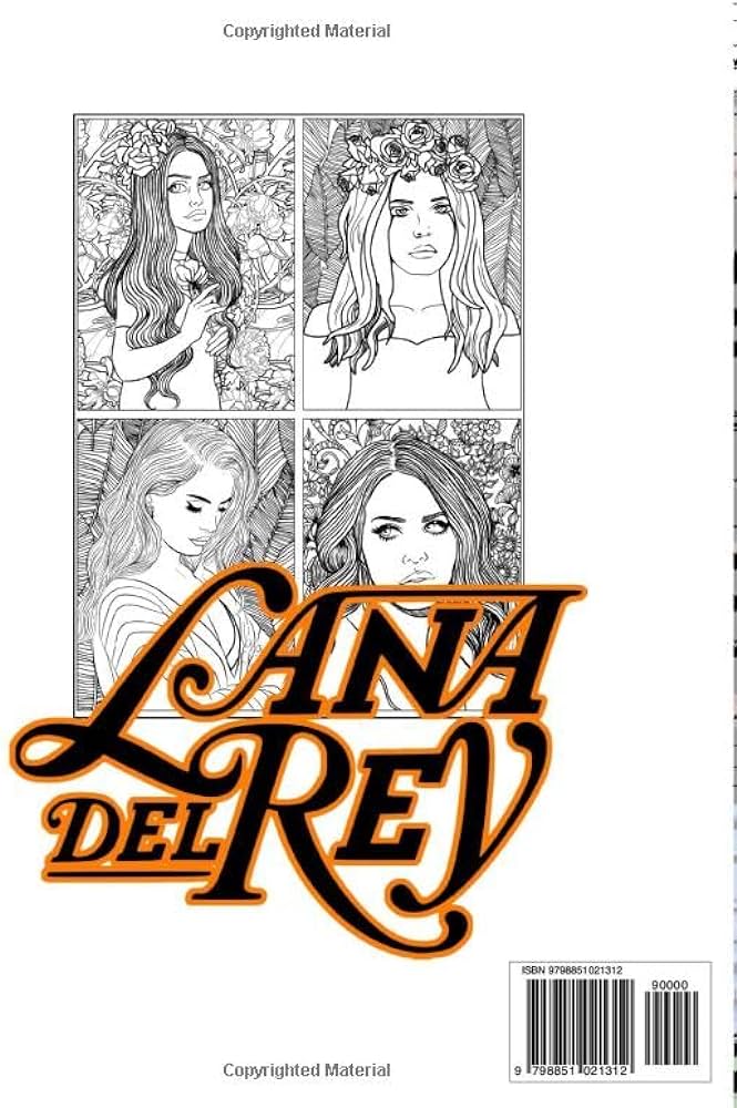 Lana del rey coloring book lana del rey perfect gift an adult coloring book stress relieving for anyone paperback marinho luz books