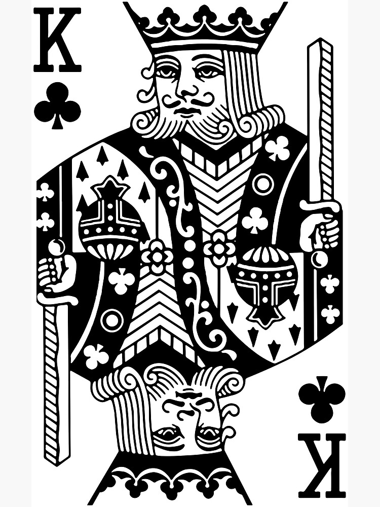 King of clubs greeting card for sale by iiiidesign