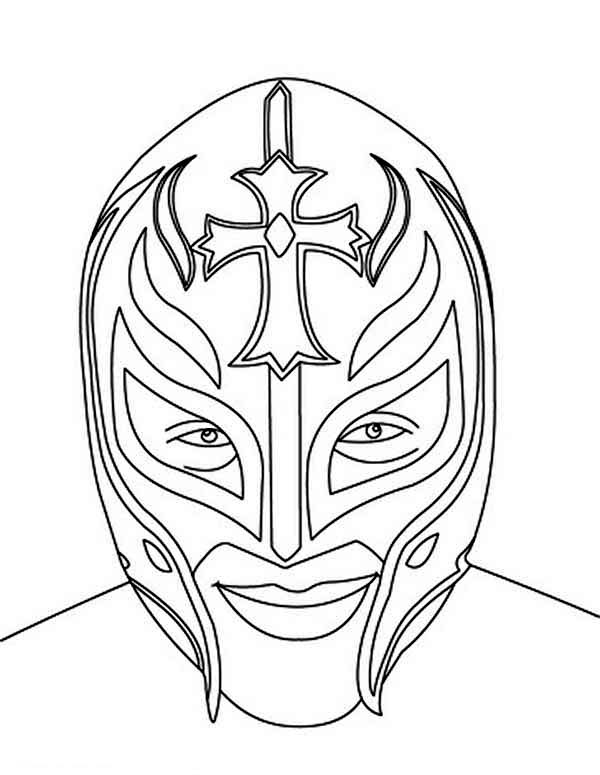 Picture of rey mysterio coloring page color luna rostros para colorear imagenes de lucha libre cactus dibujo