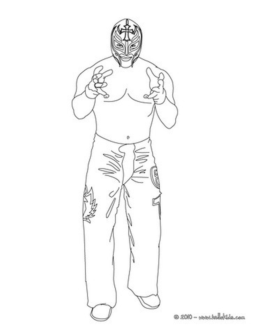 Get this printable wwe coloring pages rey mysterio