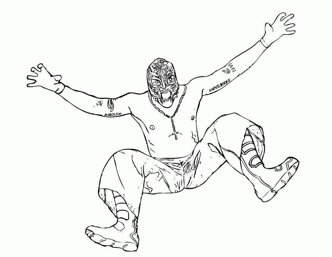 Rey mysterio coloring pages