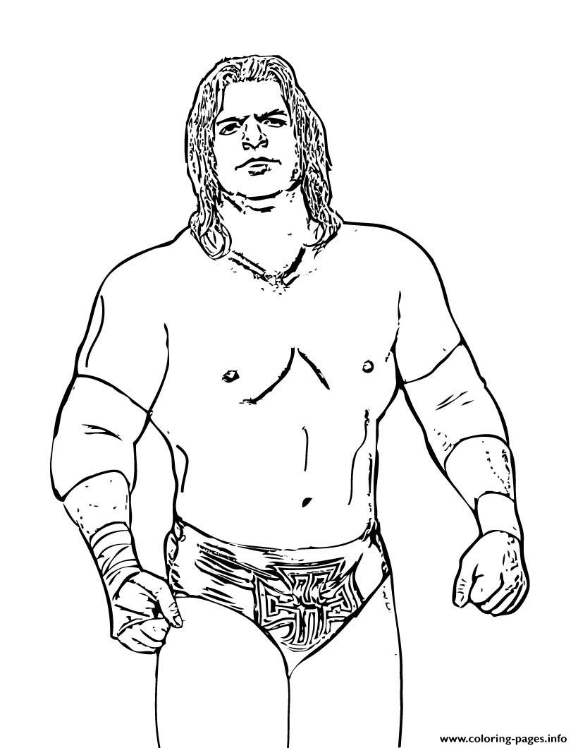 Wrestler triple h batista wwe coloring page printable