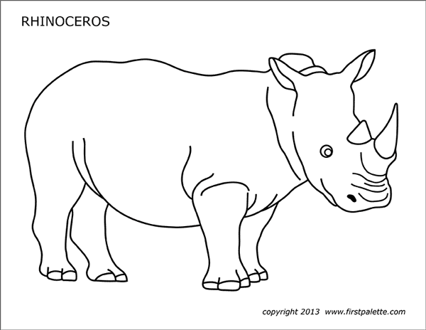 Rhinoceros free printable templates coloring pages rhino pictures coloring pages african savanna animals