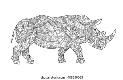 Zentangle rhino images stock photos d objects vectors