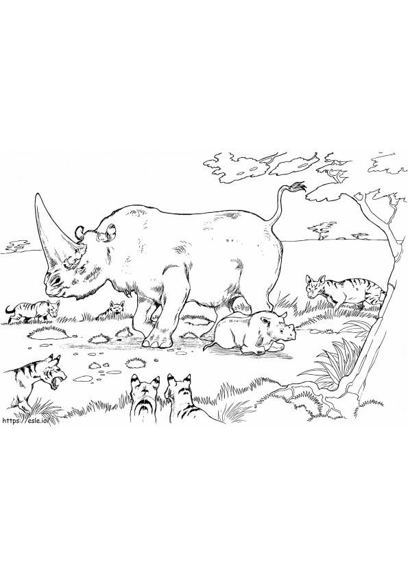 Rhino coloring pages coloring pages