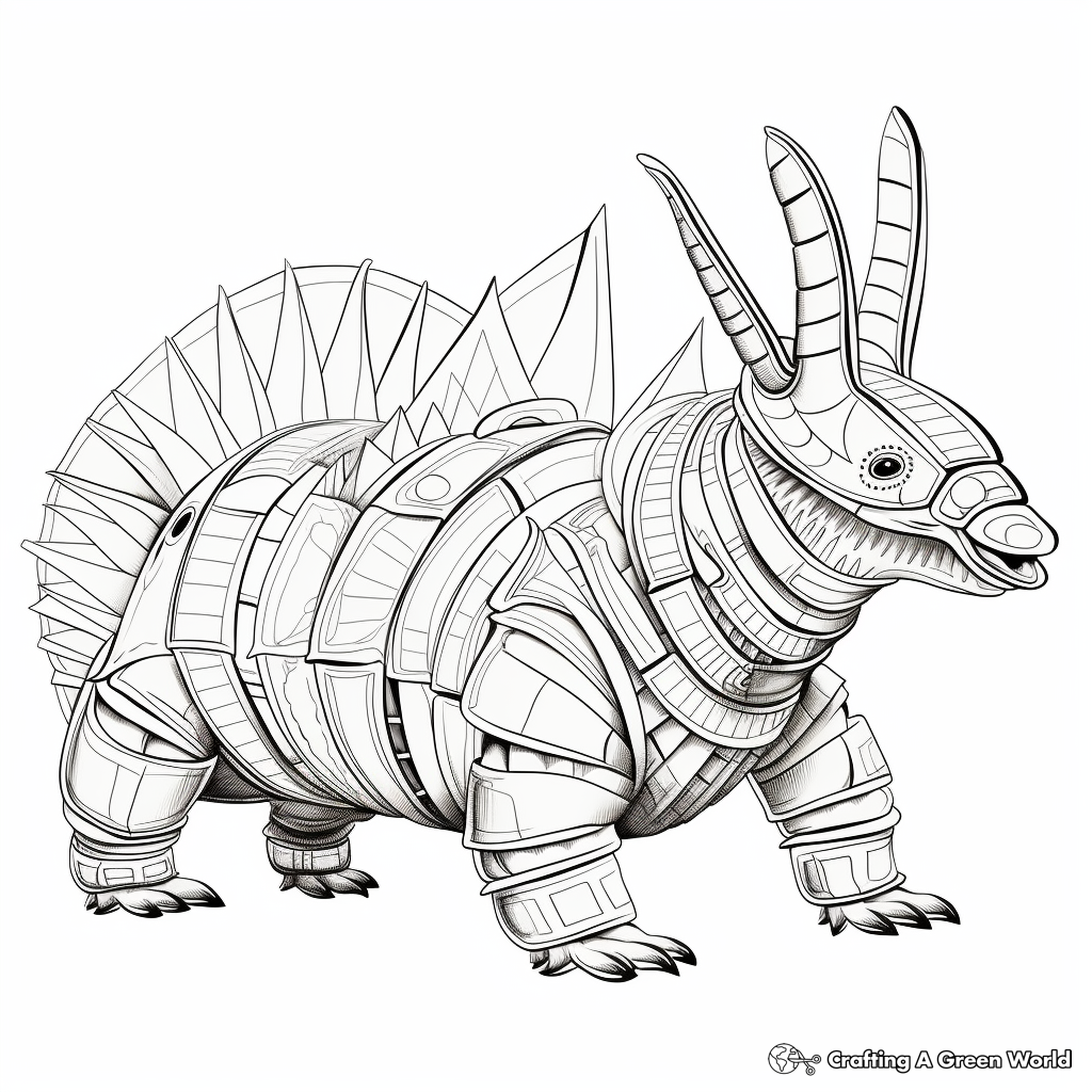 Armadillo coloring pages