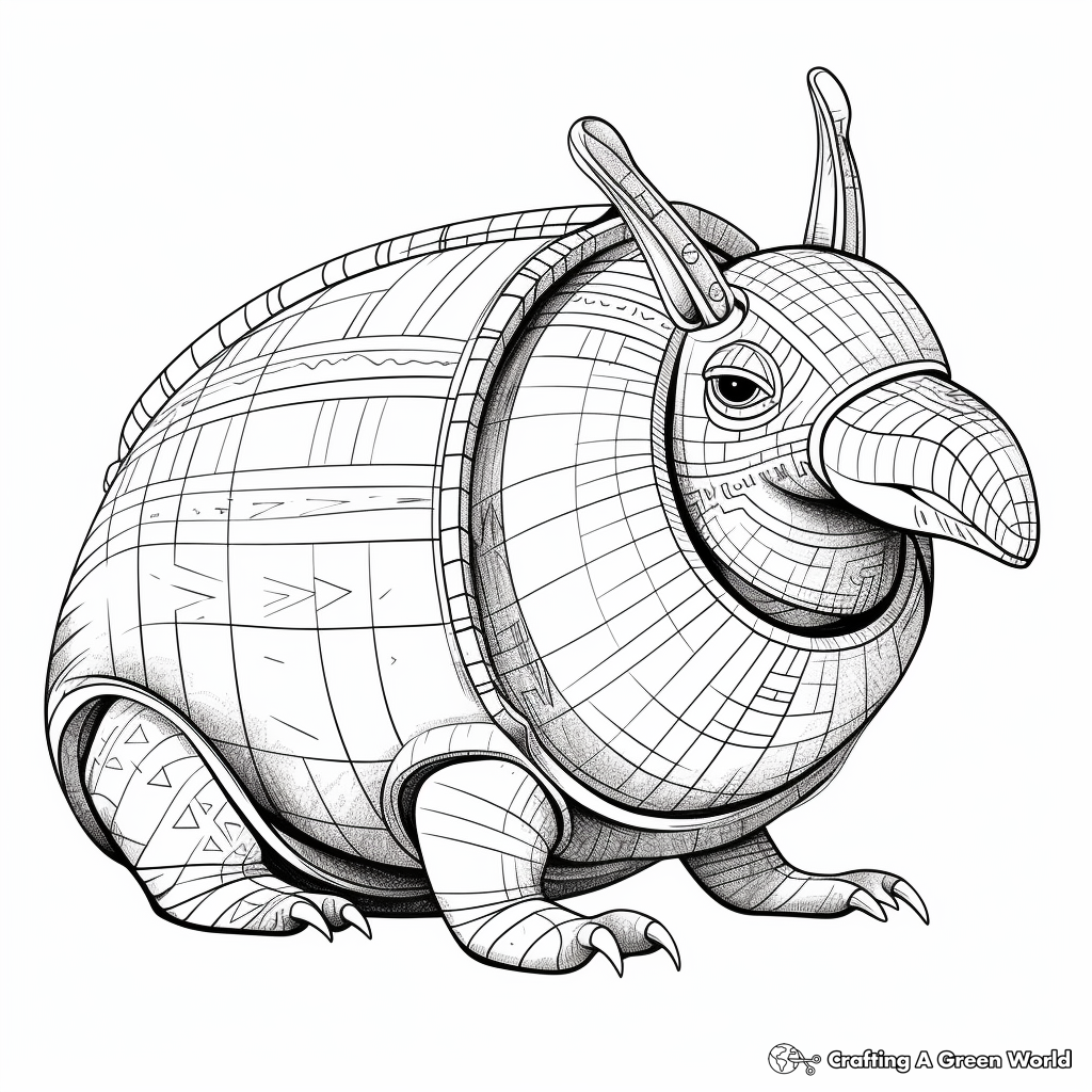 Armadillo coloring pages