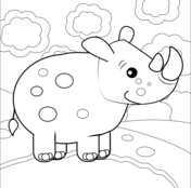 Rhino coloring pages free coloring pages