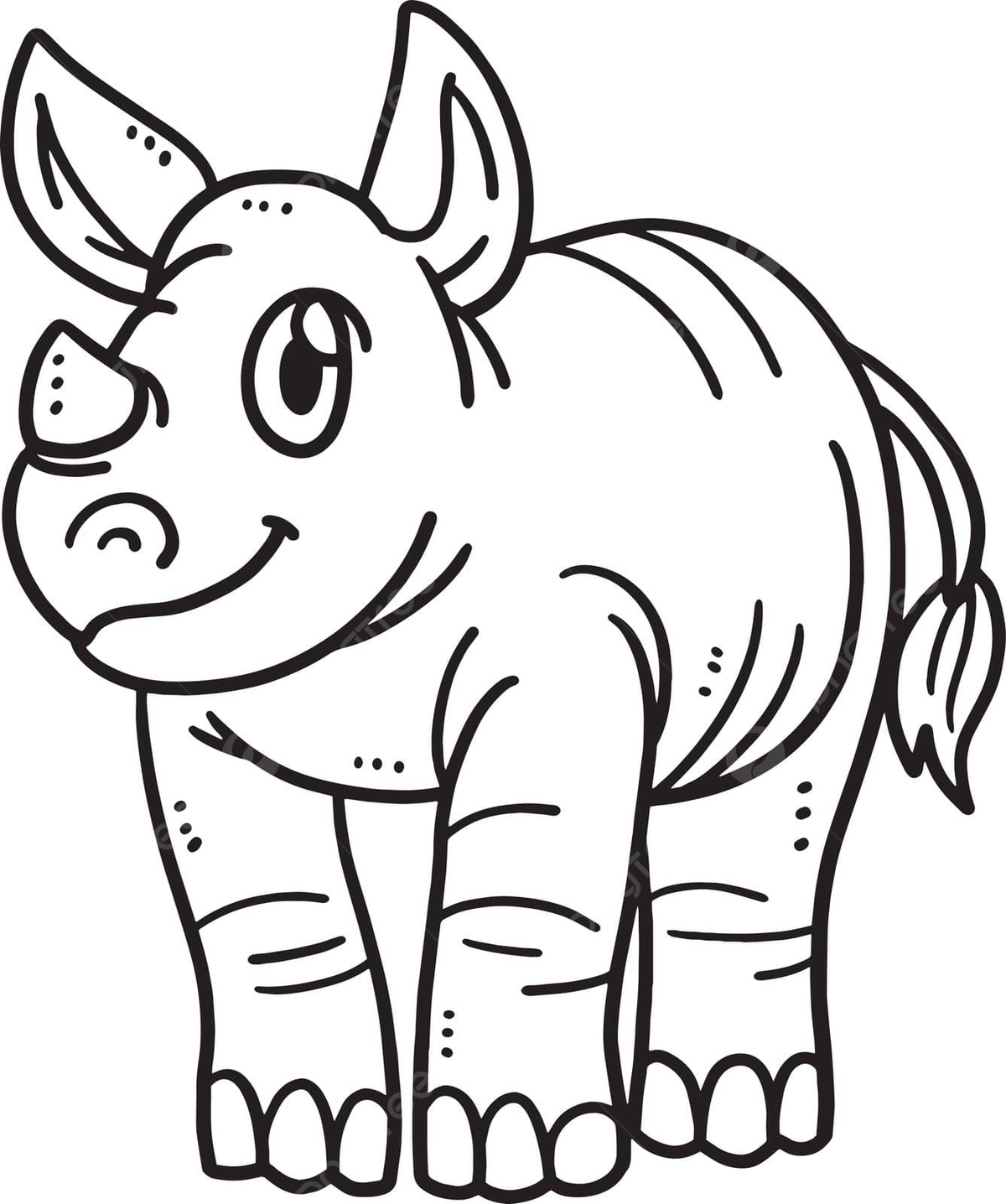 Baby rhino isolated coloring page for kids kids colouring book coloring vector kids colouring book coloring png and vector with transparent background for free download