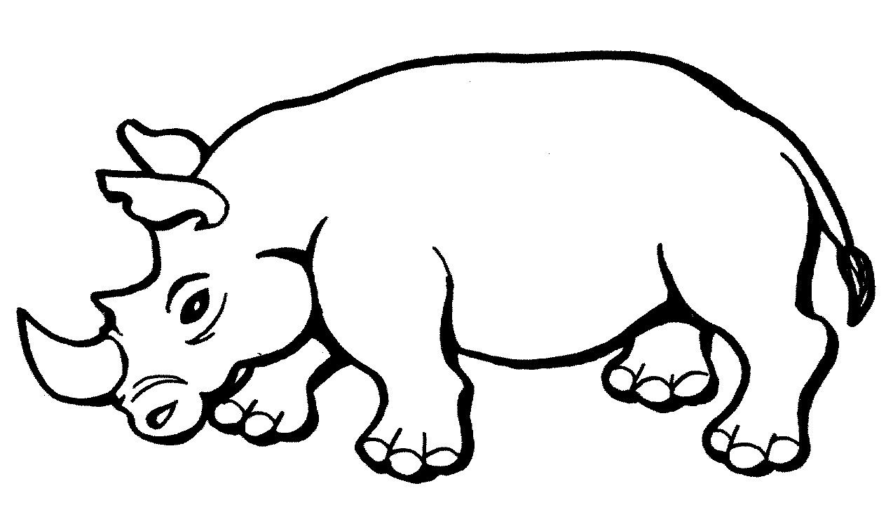 Free printable rhinoceros coloring pages for kids