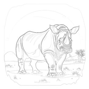 Rhinoceros coloring page coloring pages mimi panda