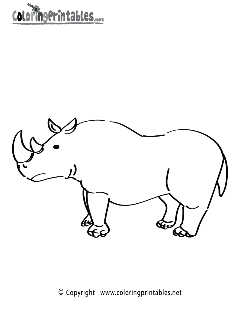 Rhinoceros coloring page