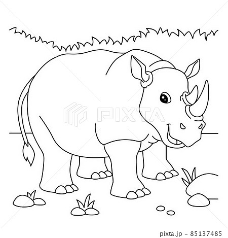 Rhinoceros coloring page for kids